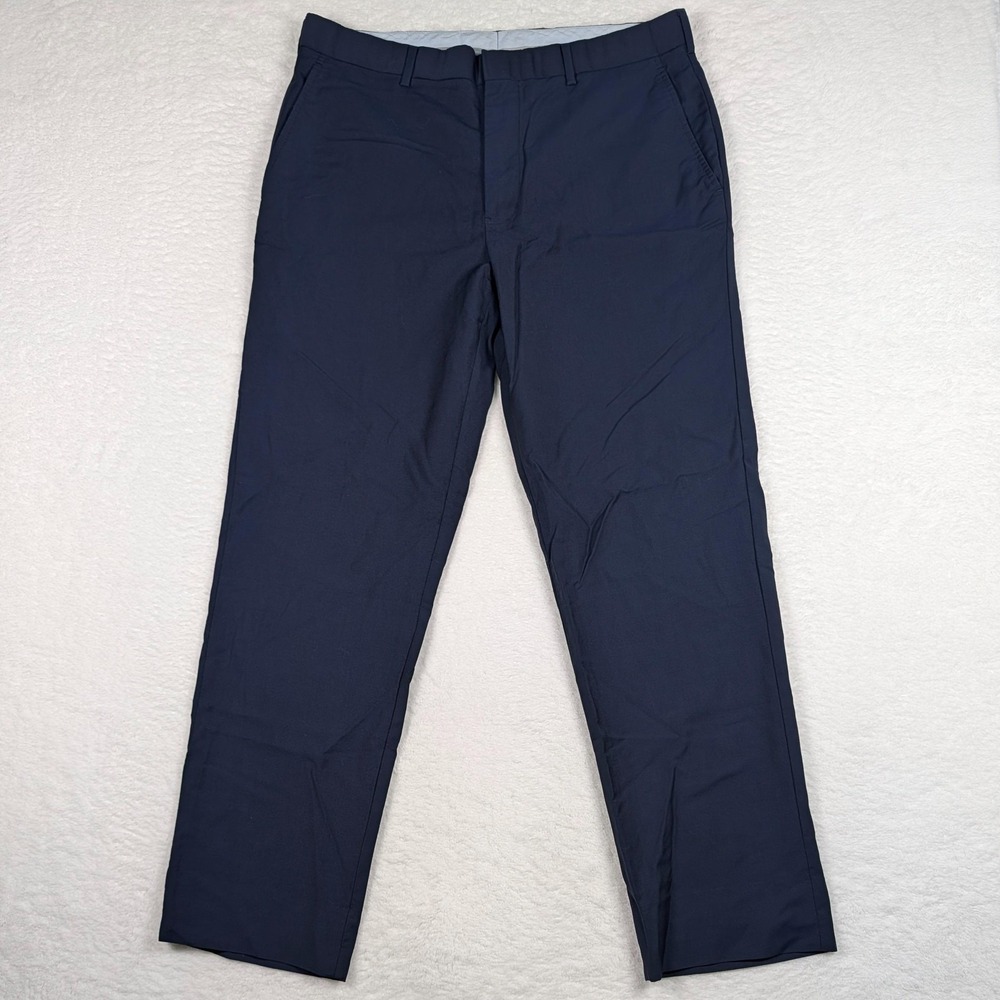 Brooks Brothers Dress Pants Mens 37x30 Navy Vitale Barberis Wool Mohair Trousers